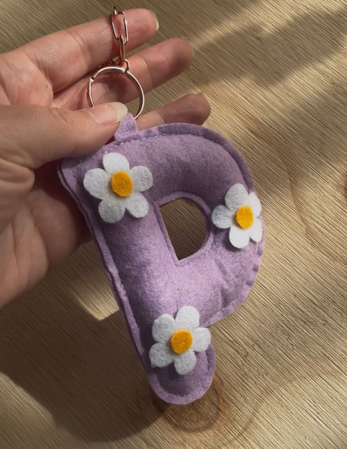 Daisy Letter Keyrings