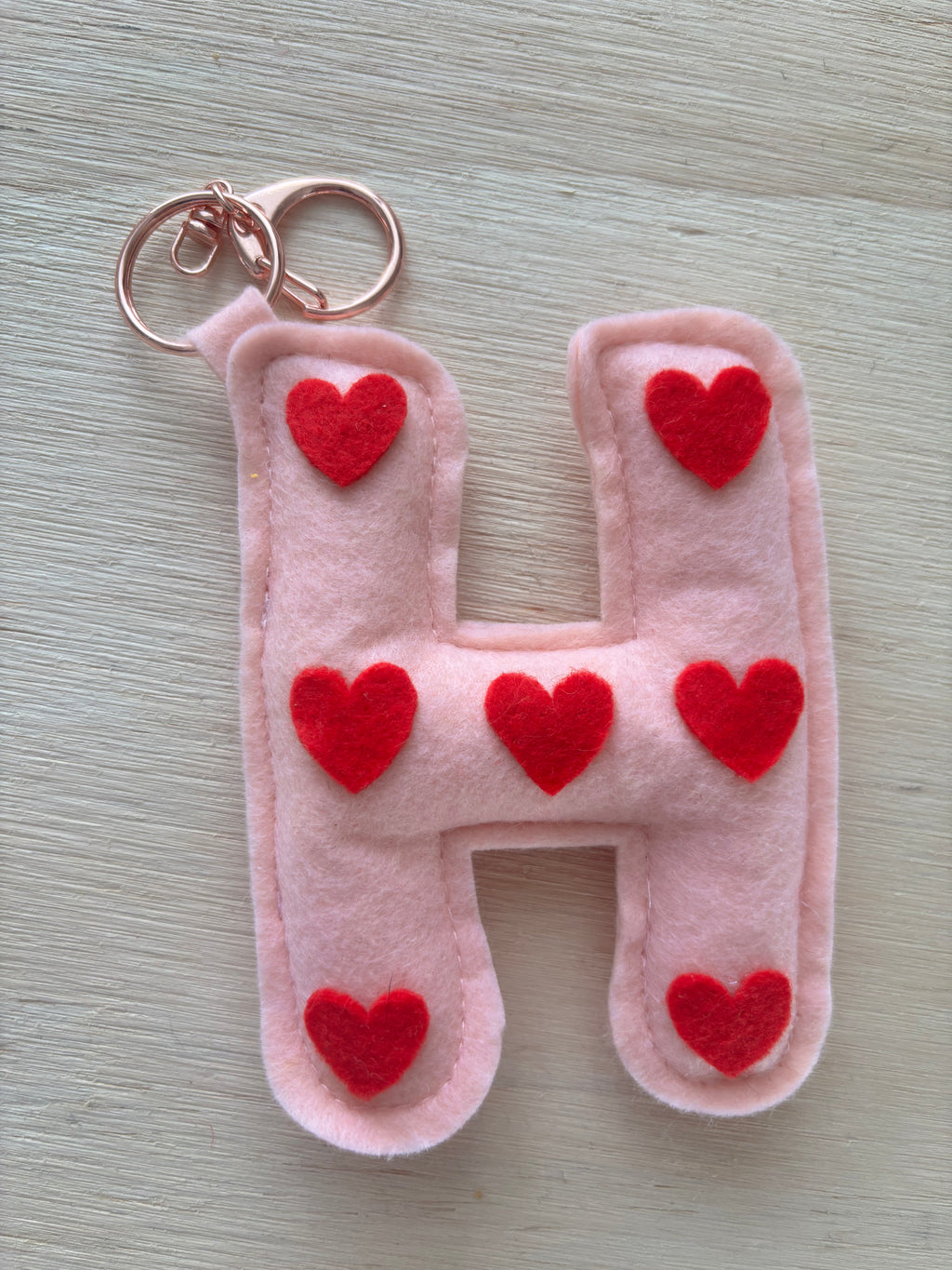 Heart Letter Keyring