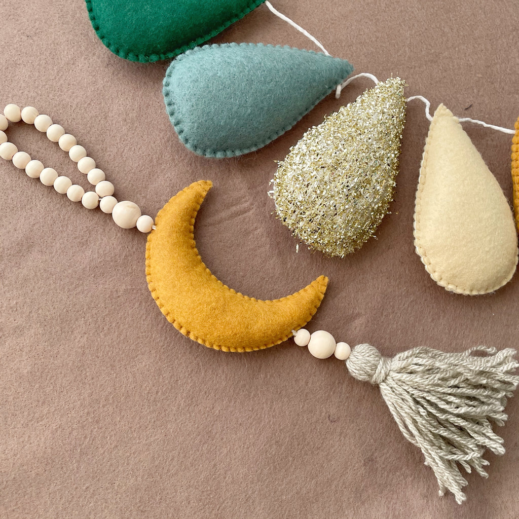 Moon Beaded Wall Hanging