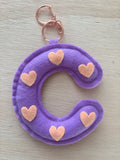 Heart Letter Keyring