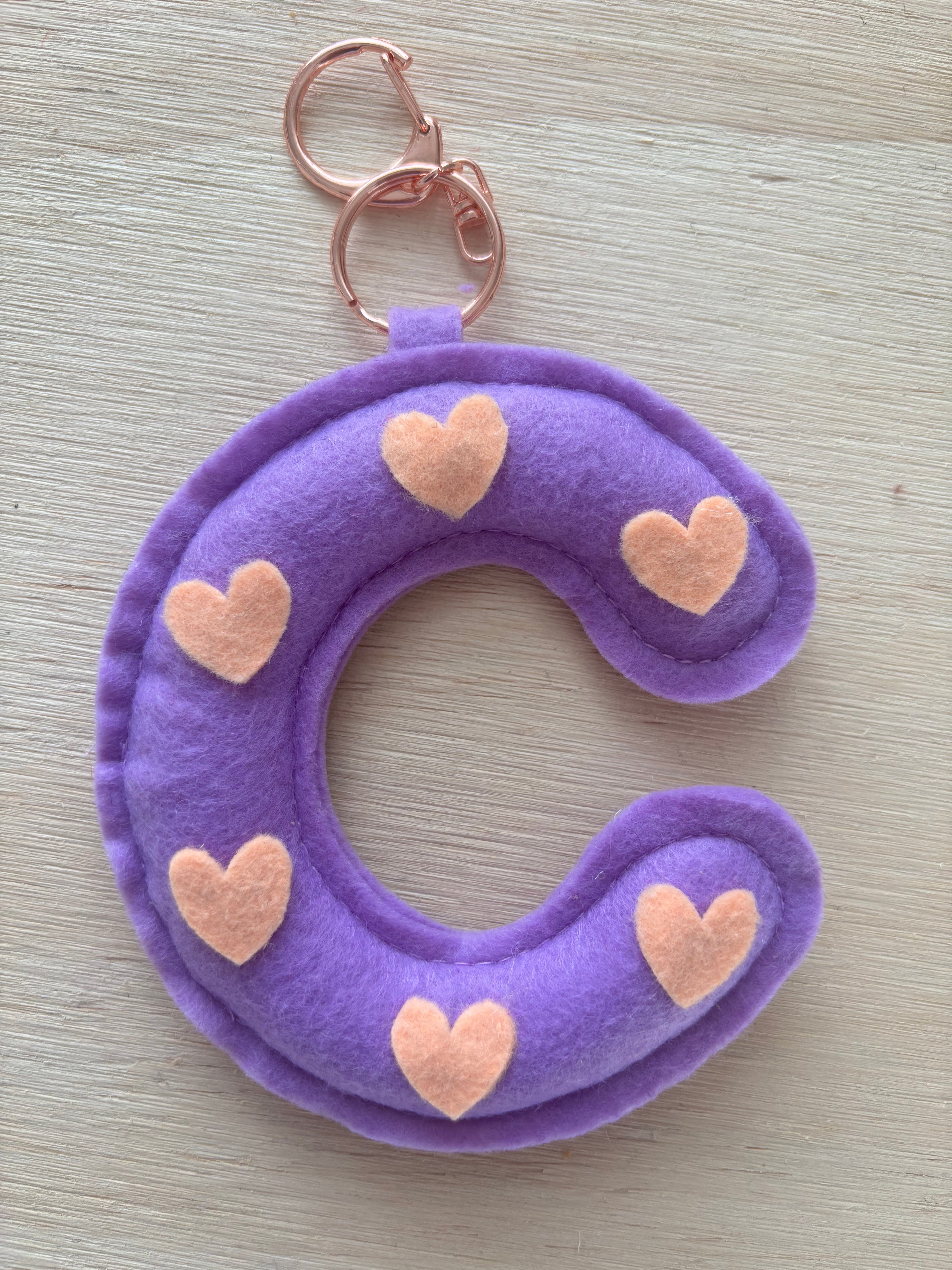 Heart Letter Keyring