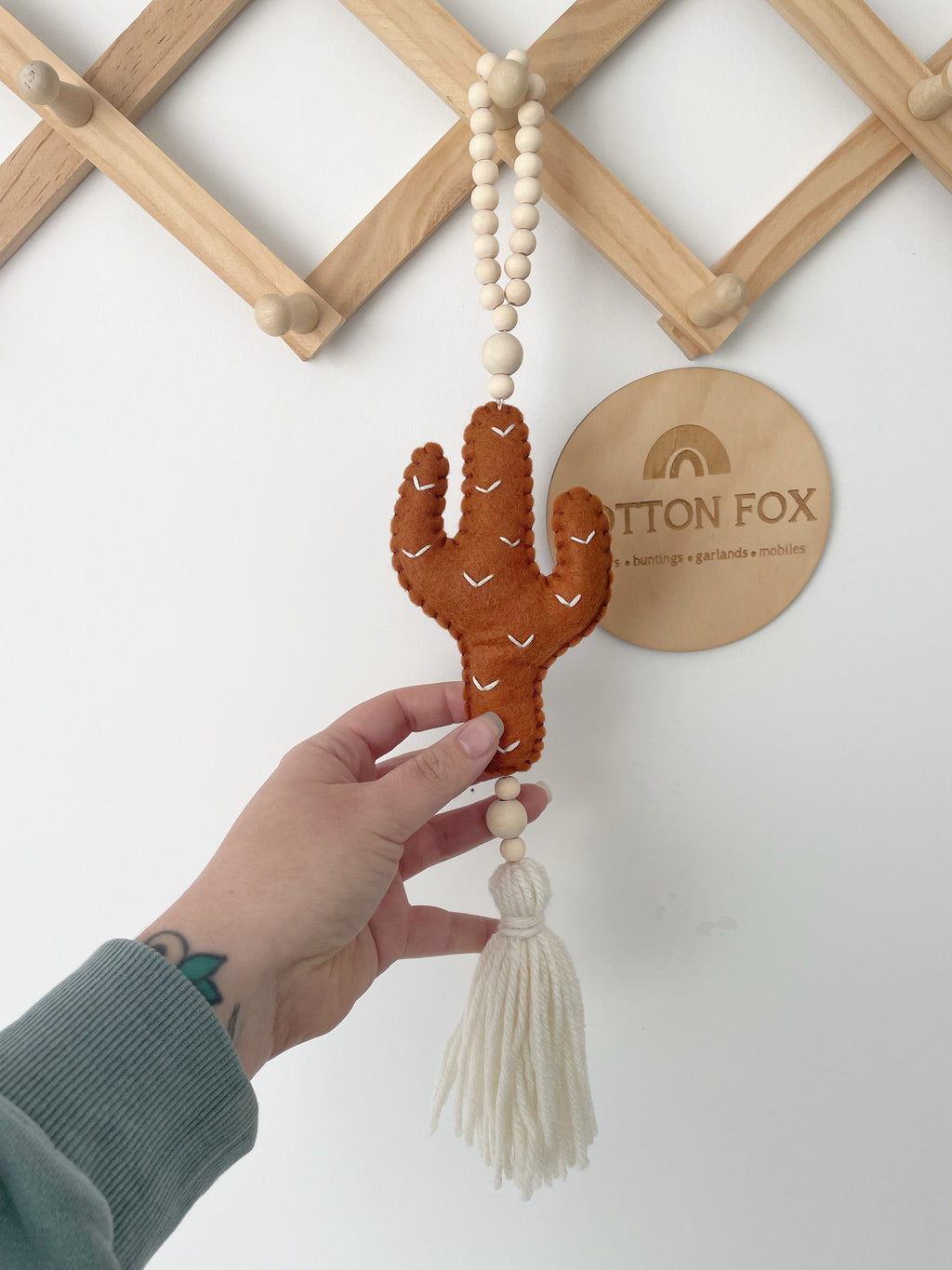 Cactus Beaded Wall Hanging