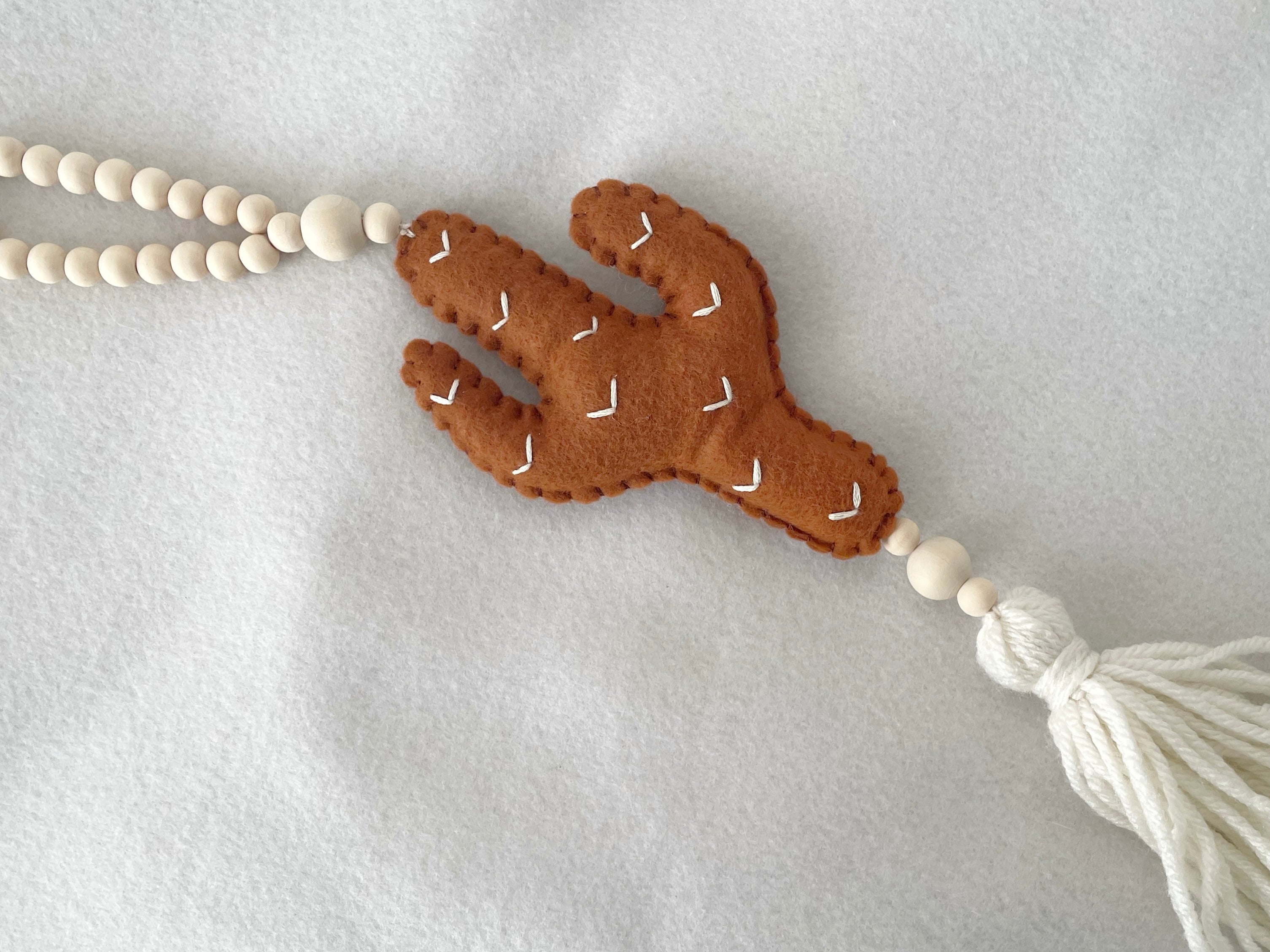 Cactus Beaded Wall Hanging