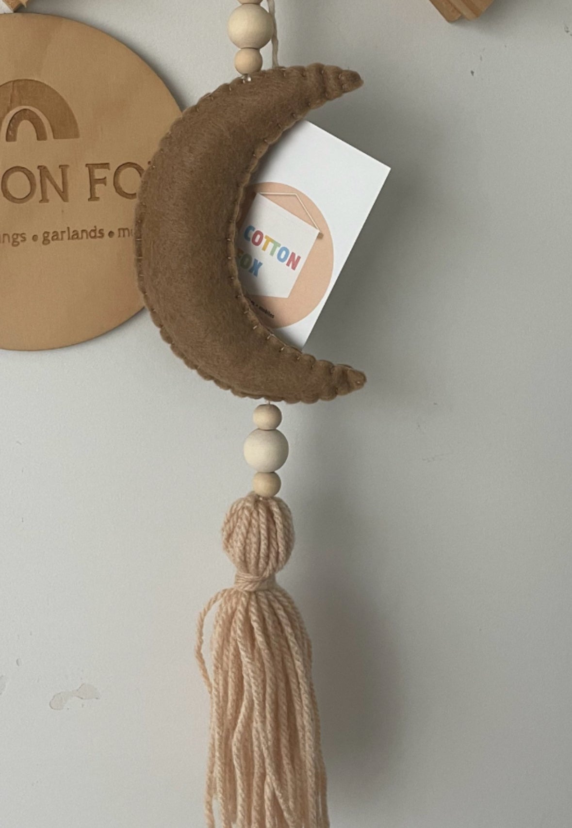 Moon Beaded Wall Hanging
