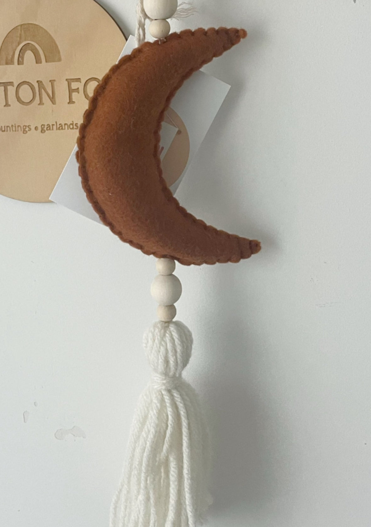 Moon Beaded Wall Hanging