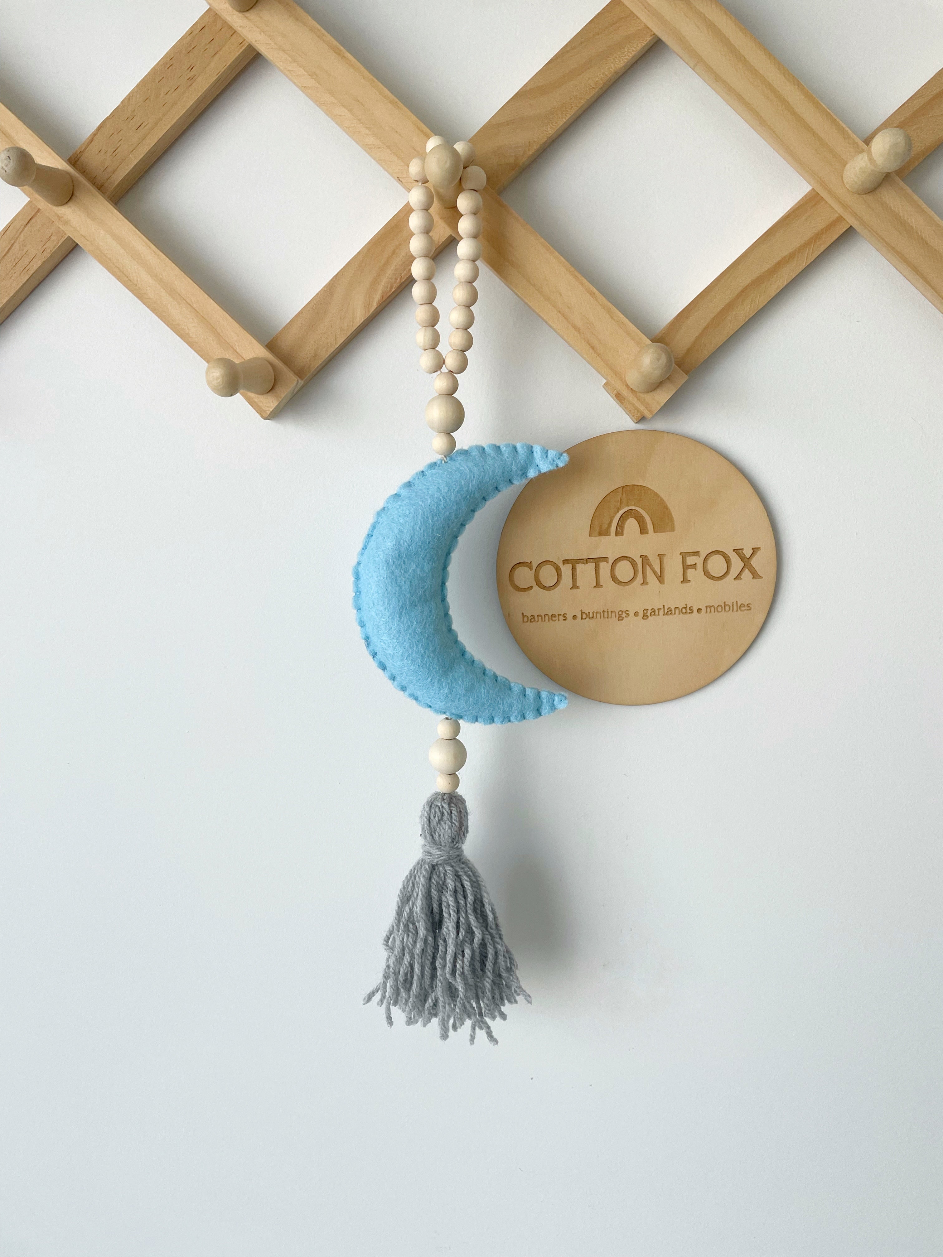 Moon Beaded Wall Hanging