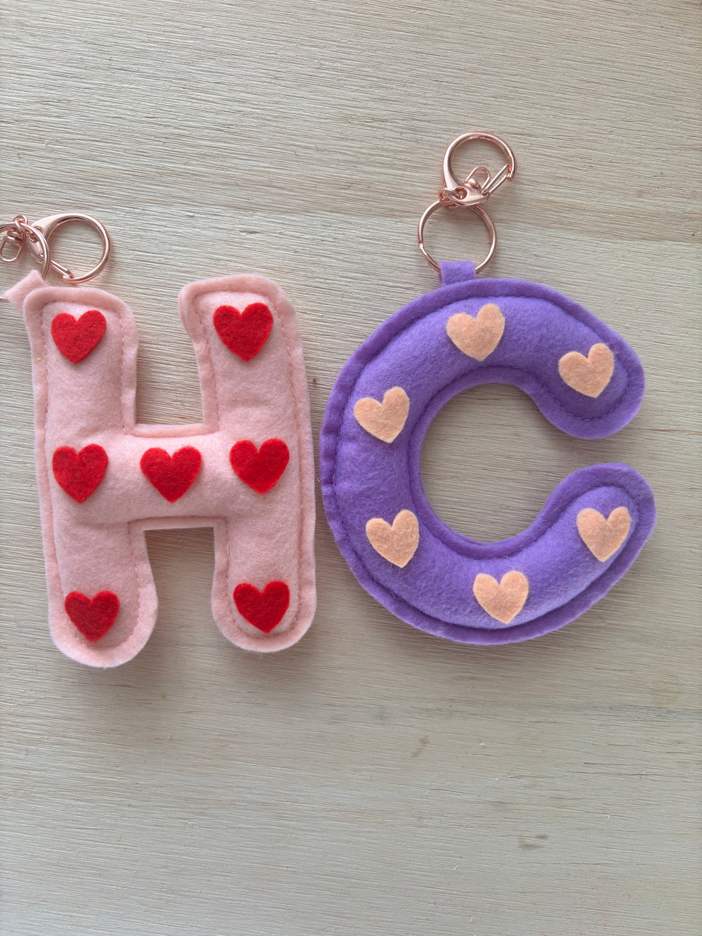Heart Letter Keyring