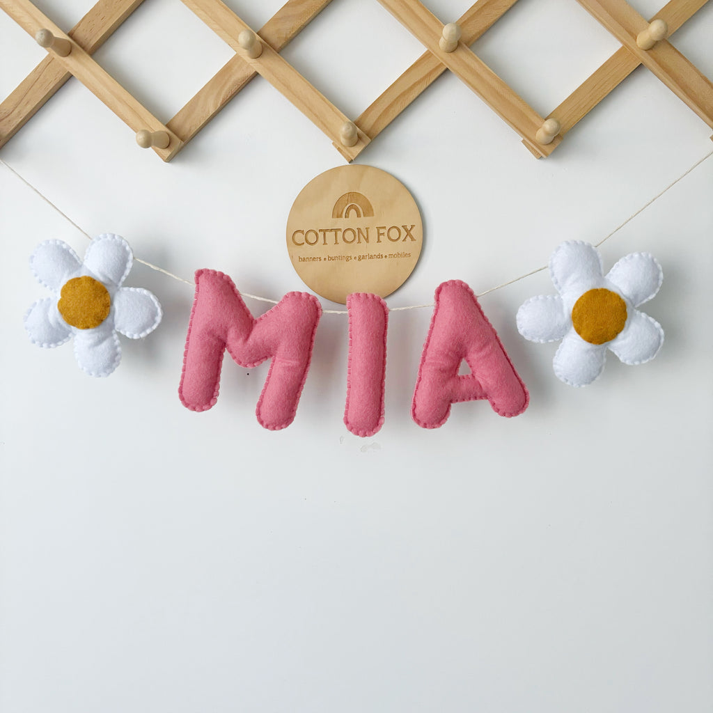 Daisy Flower Name Bunting