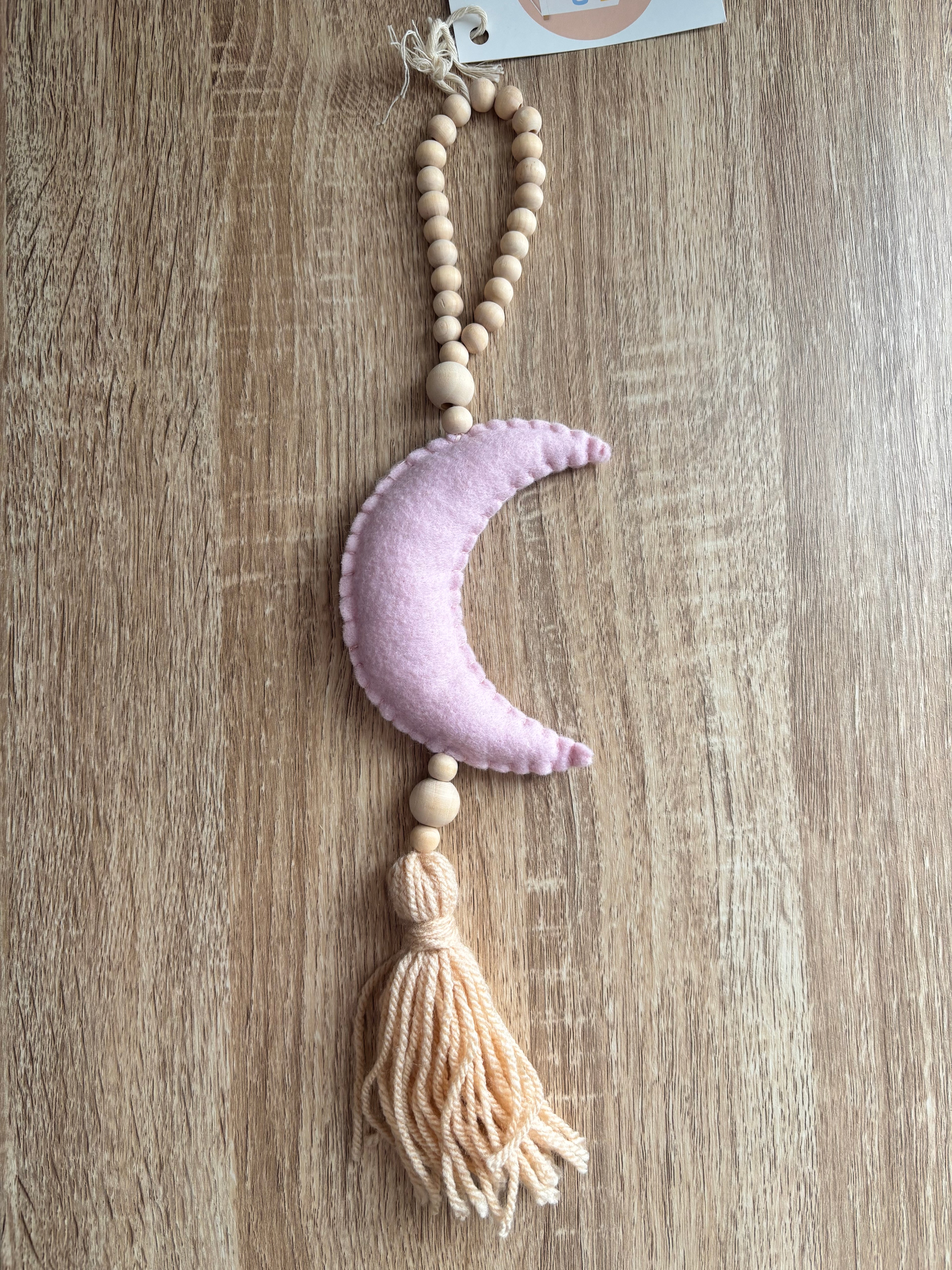 Moon Beaded Wall Hanging
