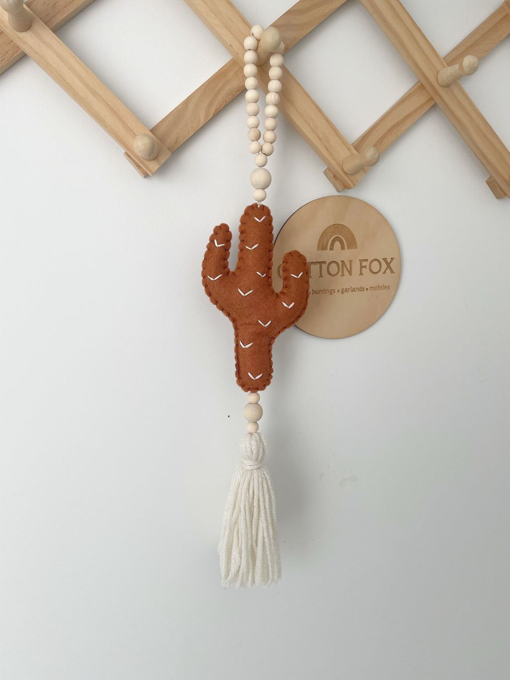 Cactus Beaded Wall Hanging